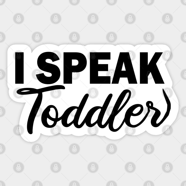 i speak toddler Sticker by mdr design